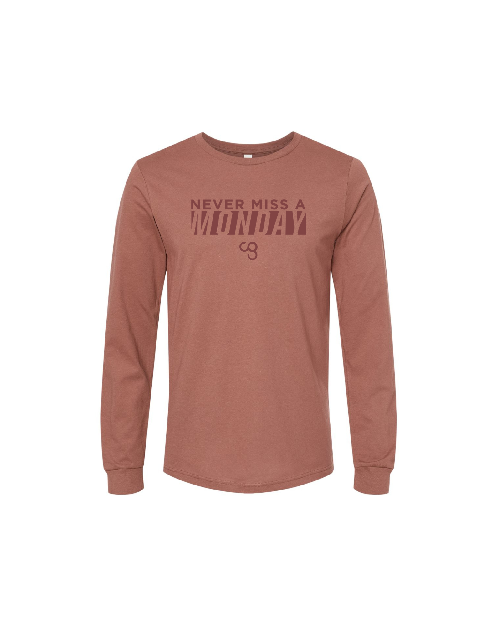 Never Miss a Monday Long Sleeve Tee - Chestnut