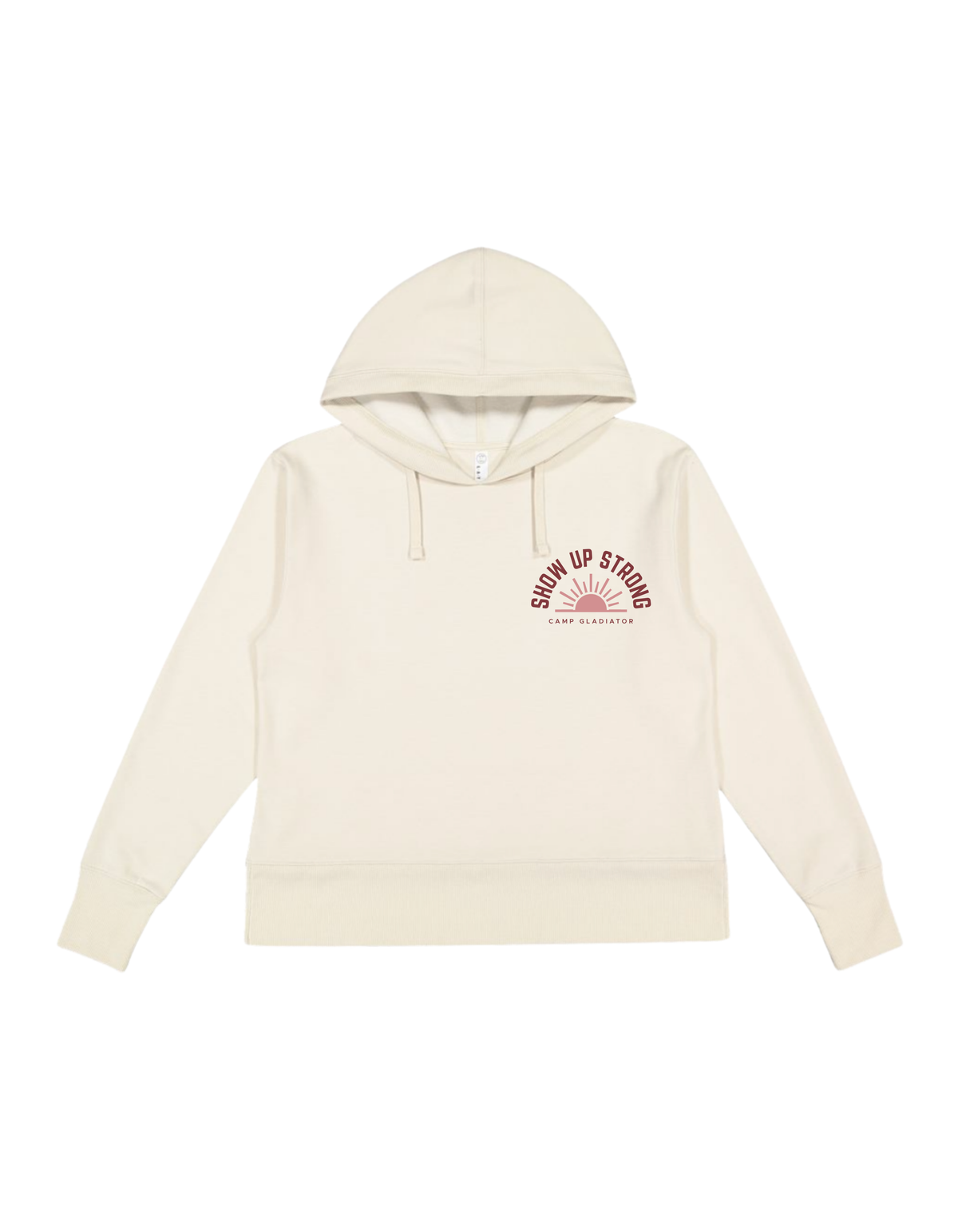 Show Up Strong Hoodie – Washed Natural