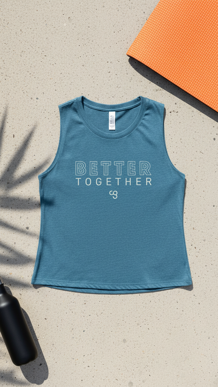 Better Together Muscle Tank – Teal