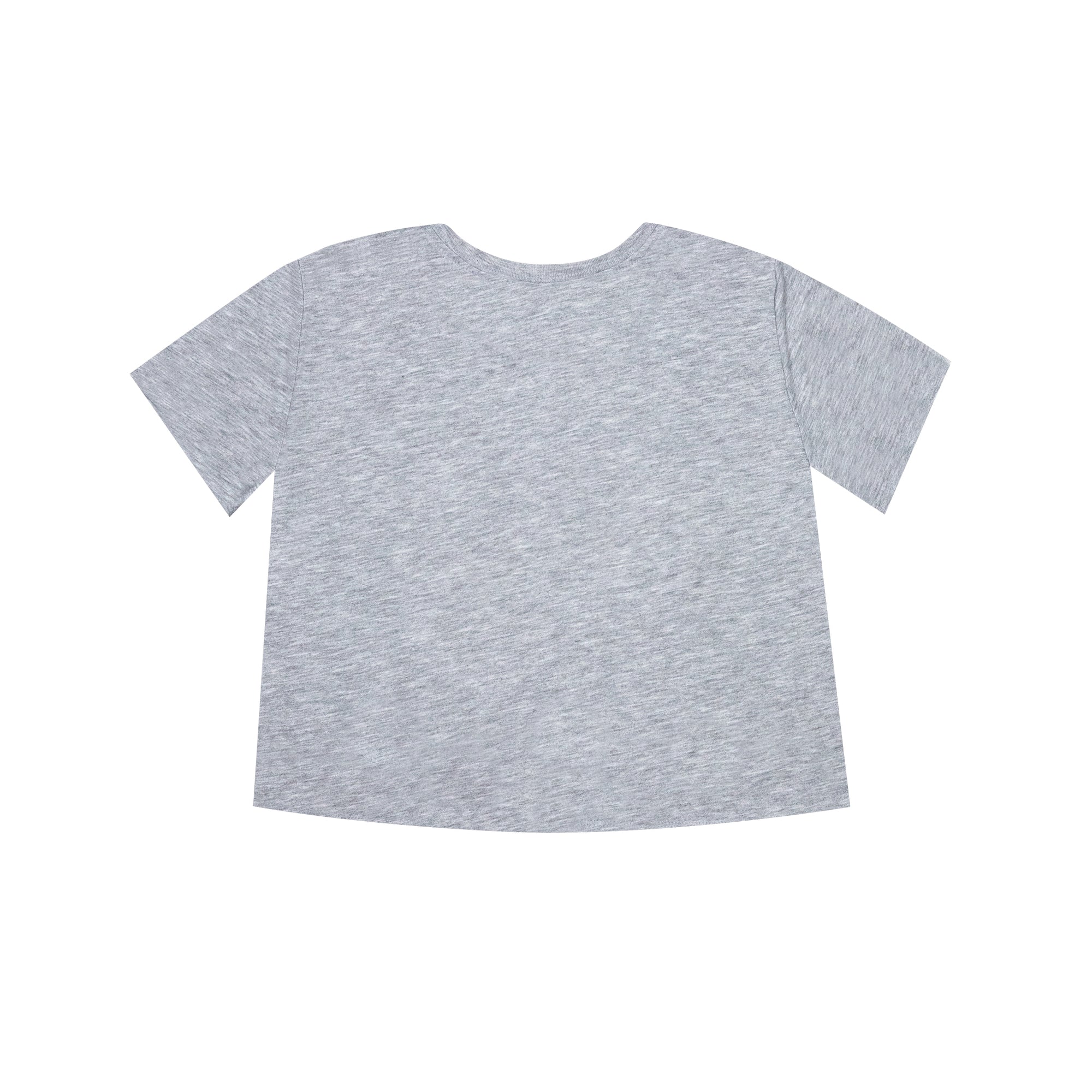plain back of grey crop tee