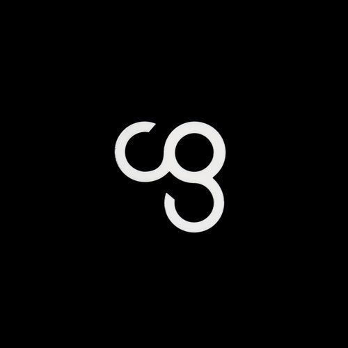 CG logo white car decal